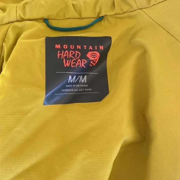 MOUNTAIN Hardware sz M teal jacket with yellow interior midweight zip pockets - Picture 7 of 8